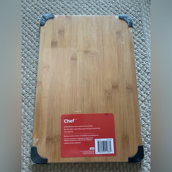 NWT Master Chef Bamboo Wooden Cutting Board 12 x 18” - Picture 4 of 8